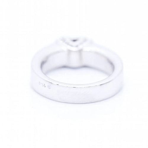 Bague 53 Bague en or blanc 18 ct avec diamants taille princesse et brillants 58 Facettes N102929EJ