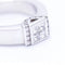 Bague 53 Bague en or blanc 18 ct avec diamants taille princesse et brillants 58 Facettes N102929EJ