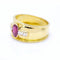 Bague 54 Bague en or jaune 18 ct avec rubis ovale et diamants 58 Facettes N102932EJ