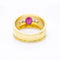 Bague 54 Bague en or jaune 18 ct avec rubis ovale et diamants 58 Facettes N102932EJ