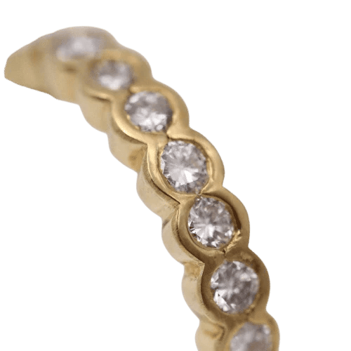 Bague 11.5 Bague alliance en or jaune 18 ct et diamants 58 Facettes D359539JC