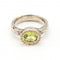 Bague 54.5 Bague en or jaune 18 carats et argent avec diamants et péridot 58 Facettes D363901SO