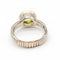 Bague 54.5 Bague en or jaune 18 carats et argent avec diamants et péridot 58 Facettes D363901SO