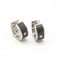 Boucles d'oreilles Boucles d’oreilles noir en acier 316L, diamants et céramique 58 Facettes D363921SO