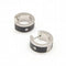 Boucles d'oreilles Boucles d’oreilles noir en acier 316L, diamants et céramique 58 Facettes D363921SO