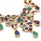 Collier Collier couronne en or jaune 18 carats avec diamants et pierres précieuses 58 Facettes D364207LF