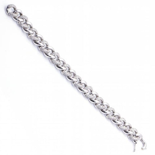 Bracelet SLABONES - Bracelet pavé de diamants en or blanc 18 carats 58 Facettes D364208LF