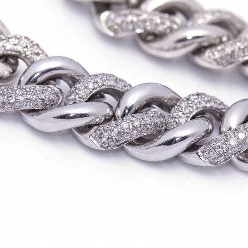 Bracelet SLABONES - Bracelet pavé de diamants en or blanc 18 carats 58 Facettes D364208LF
