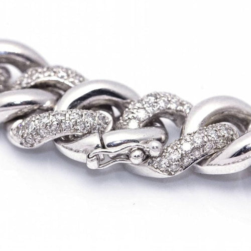 Bracelet SLABONES - Bracelet pavé de diamants en or blanc 18 carats 58 Facettes D364208LF