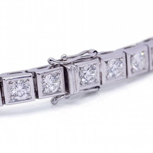 Bracelet Bracelet rivière en or blanc 18 carats et diamants 58 Facettes D364210LF