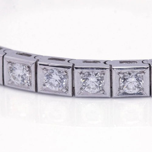Bracelet Bracelet rivière en or blanc 18 carats et diamants 58 Facettes D364210LF