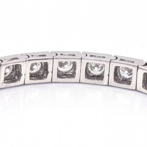 Bracelet Bracelet rivière en or blanc 18 carats et diamants 58 Facettes D364210LF
