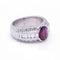 Bague 56 Bague en or blanc 18 carats avec rubis de Birmanie et diamant 58 Facettes D364213LF
