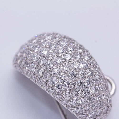 Boucles d'oreilles TAUBE - Boucles d’oreilles en or blanc 18 carats pavées de diamants 58 Facettes D364221LF
