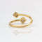Bague 53 Bague Princess en or jaune 18 carats et diamants taille princesse 58 Facettes D364481GM