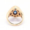 Bague 56 Bague navette en or rose 18 carats avec topaze et diamants 58 Facettes D364833FV