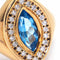 Bague 56 Bague navette en or rose 18 carats avec topaze et diamants 58 Facettes D364833FV