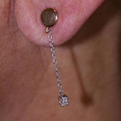 Boucles d'oreilles Diamond Dance - Boucles d'oreilles en or bicolore 18 carats et diamants 58 Facettes D364831FV