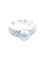 Bague 53 Bague en or blanc 18 ct avec perle noire et diamants 58 Facettes