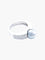 Bague 53 Bague en or blanc 18 ct avec perle noire et diamants 58 Facettes