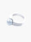 Bague 53 Bague en or blanc 18 ct avec perle noire et diamants 58 Facettes