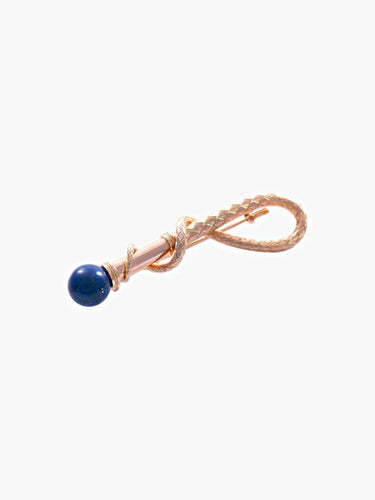 Broche Broche fouet en or jaune 18 ct et lapis-lazuli 58 Facettes