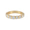 Bague 53 Demi-alliance - Bague en or jaune 18 ct et 9 diamants 58 Facettes