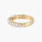 Bague 53 Demi-alliance - Bague en or jaune 18 ct et 9 diamants 58 Facettes