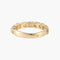 Bague 53 Demi-alliance - Bague en or jaune 18 ct et 9 diamants 58 Facettes