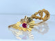 Boucles d'oreilles Boucles d’oreilles dormeuses en or jaune 18 carats et pierres rouges 58 Facettes AB677