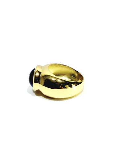 Bague 52 Bague jonc en or jaune 18 carats et tanzanite 58 Facettes 1714171