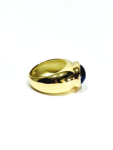 Bague 52 Bague jonc en or jaune 18 carats et tanzanite 58 Facettes 1714171
