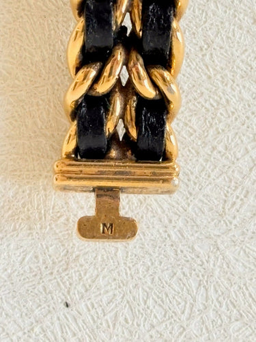 Montre CHANEL Première - Montre vintage à quartz, bracelet plaqué or et cuir noir 58 Facettes WC-2025-2358