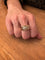 Bague 57 Bague tank Art déco en or rose 18 carats, platine et diamants 58 Facettes 1714213