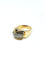 Bague 57 Bague tank Art déco en or rose 18 carats, platine et diamants 58 Facettes 1714213