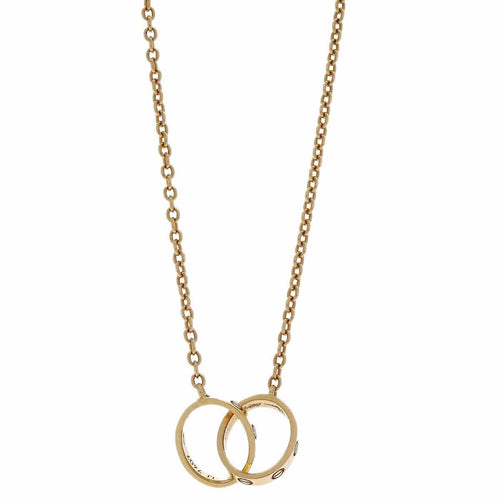 Collier Cartier Love - Collier Interlocking en or rose 58 Facettes celcq1c2a9