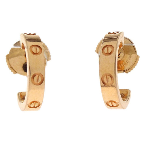 Boucles d'oreilles Cartier Love - Boucles d'oreilles créoles en or rose 18K 58 Facettes zmvt8edo36