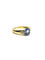 Bague 55 Bague en or jaune avec saphir clair et diamants 58 Facettes 1714237