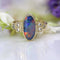 Bague 50 Bague opale noire et diamants en or jaune 18 carats 58 Facettes 25-087