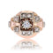 Bague 50 Bague tank en or rose 18 carats sertie de gemmes incolores 58 Facettes 24-170