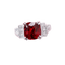 Bague 52 Bague Art déco en or blanc 18 carats, spinelle rouge et diamants 58 Facettes 24-181