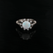 Bague 53 Bague opale ronde et diamants en or blanc 18 carats 58 Facettes 24-121