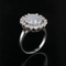 Bague 52 Bague marguerite en or blanc et platine, saphir étoilé et diamants 58 Facettes 24-150