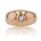 Bague 55 Bague jonc bombé en or rose 18 carats et diamant 58 Facettes 14-286