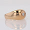 Bague 55 Bague jonc bombé en or rose 18 carats et diamant 58 Facettes 14-286