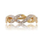 Bague 53 Bague moderne entrelacée en or jaune et blanc avec diamants 58 Facettes 16-344D