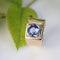 Bague 49 Bague chevalière en or jaune 18 carats et platine au saphir 58 Facettes 23-260