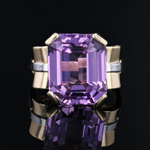 Bague 50 Bague rétro - Kunzite en or jaune 18 carats 58 Facettes 23-257