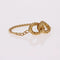 Bague 62 Bague chaîne à boucles entrelacées en or jaune 18 carats 58 Facettes 23-217
