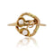 Bague 52 Bague ancienne en or jaune et rose 18 carats avec perle fine 58 Facettes 18-189B